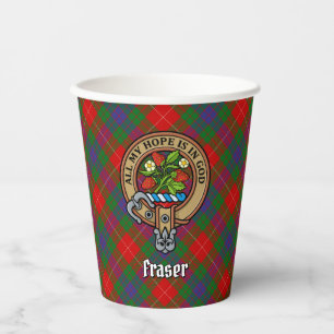 Vasos De Papel Clan Fraser Escudo sobre las tazas de papel de Tar
