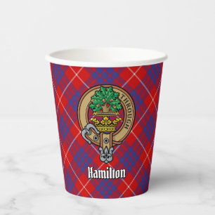 Vasos De Papel Clan Hamilton Escudo sobre las tazas de papel de T