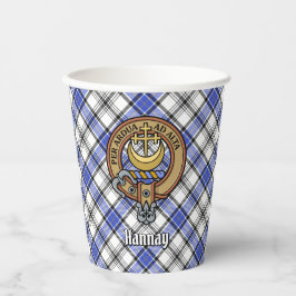 Vasos De Papel Clan Hannay Escudo sobre Tartán