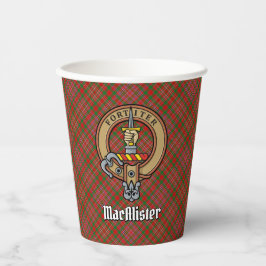 Vasos De Papel Clan MacAlister Escudo sobre tazas de papel de Tar