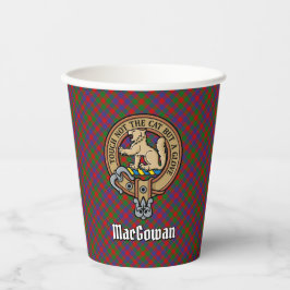 Vasos De Papel Clan MacGowan Escudo sobre Tartán