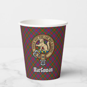 Vasos De Papel Clan MacGowan Escudo sobre Tartán