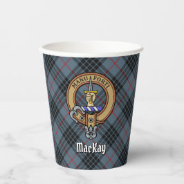 Vasos De Papel Clan MacKay Escudo sobre Blue Tartán