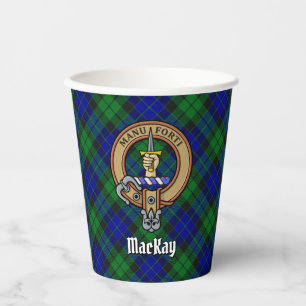 Vasos De Papel Clan MacKay Escudo sobre Tartán