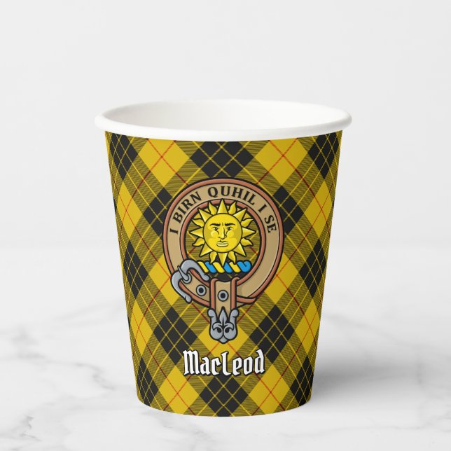 Vasos De Papel Clan MacLeod de Lewis Escudo (Anverso)