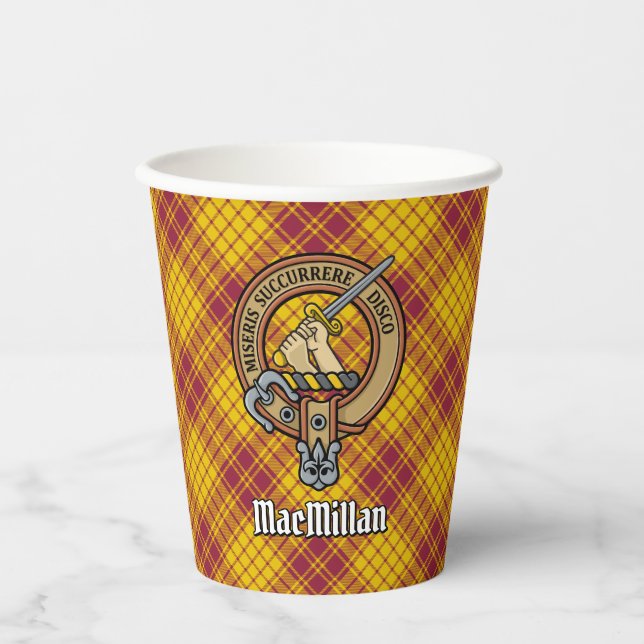 Vasos De Papel Clan MacMillan Escudo por Vestir Tartán (Anverso)