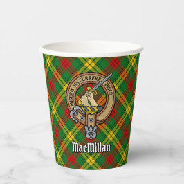 Vasos De Papel Clan MacMillan Escudo sobre Tartán