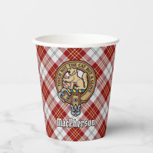 Vasos De Papel Clan MacPherson Escudo por Red Dress Tartán