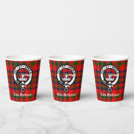 Vasos De Papel Clan Matheson Escudo Badge y Tartán