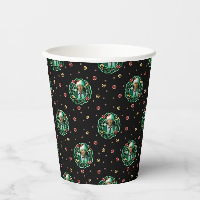 Vasos De Papel Clark Griswold Navidades Wreath Pattern (Anverso)