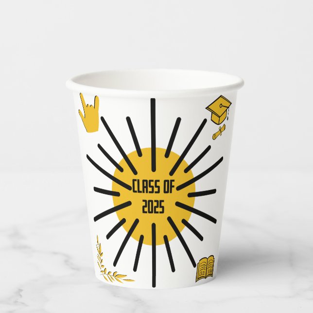 Vasos De Papel Clase de 2025 - Sunshine (Anverso)
