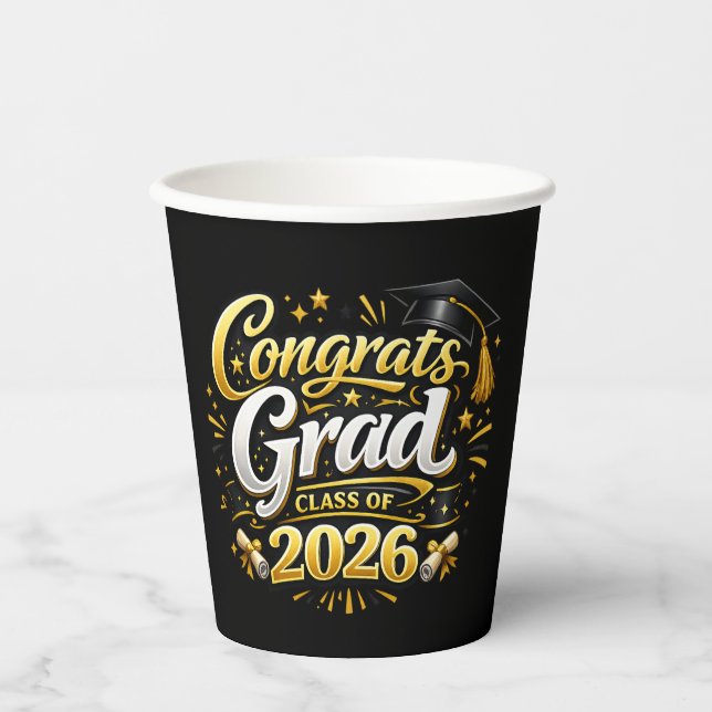 Vasos De Papel Clase de 2026 (Anverso)
