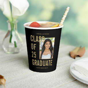 Vasos De Papel Clase De 25 Partido De Graduación De Fotografías D