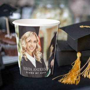 Vasos De Papel Clase de Graduación de Foto de 2025