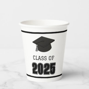 Vasos De Papel Clase de negro y blanco 2025