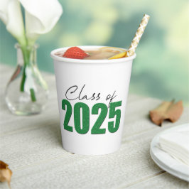 Vasos De Papel Clase Purpurina verde de 2025