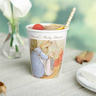 Vasos De Papel Clásico Baby Shower de Peter Rabbit