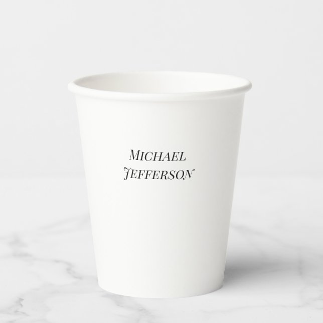 Vasos De Papel Clásico Creativo de moda Negro y Blanco (Anverso)