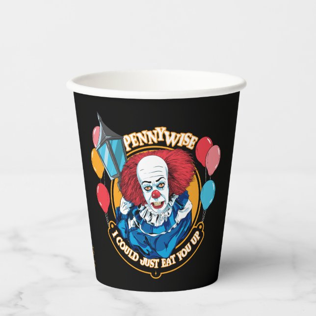 Vasos De Papel Clásico De Pennywise - Podría Comerte. (Anverso)