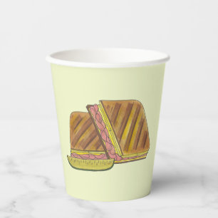 Vasos De Papel Clásico Miami Sandwich Cubano Ham Cerdo Queso Suiz