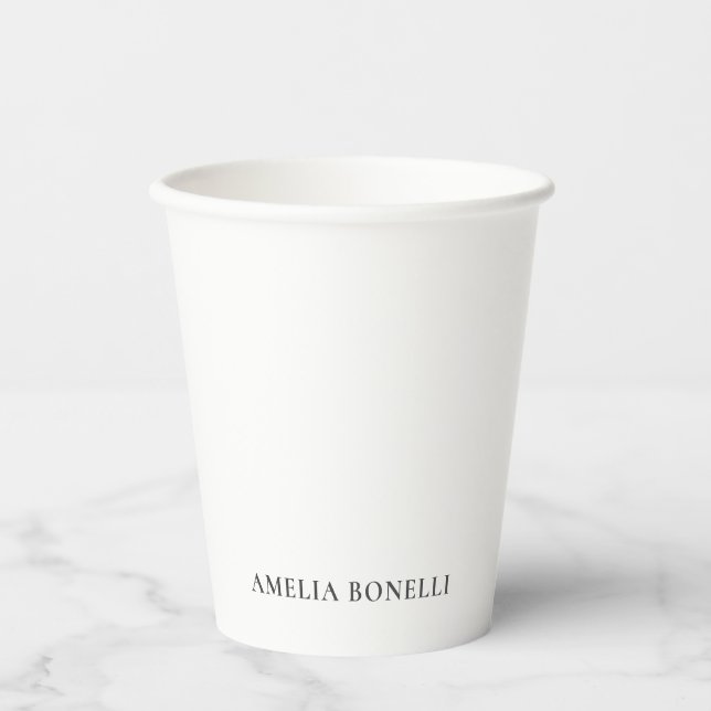 Vasos De Papel Classical Minimalist Professional Plain (Anverso)