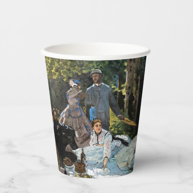 Vasos De Papel Claude Monet - Almuerzo en la hierba, panel derech (Anverso)