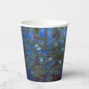 Vasos De Papel Claude Monet - Blue Water Lilies