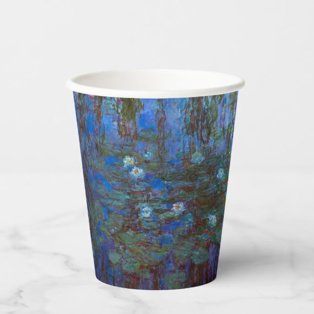 Vasos De Papel Claude Monet - Blue Water Lilies (Anverso)