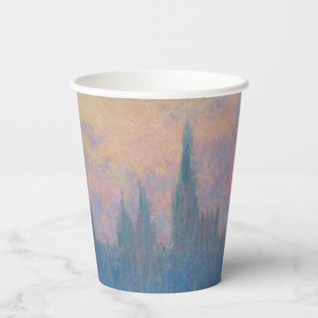 Vasos De Papel Claude Monet - Casas del Parlamento (Reverso )
