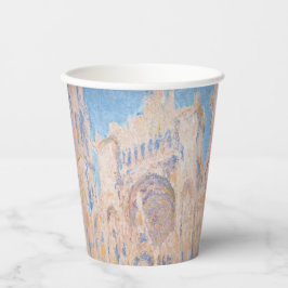 Vasos De Papel Claude Monet - Catedral de Rouen al atardecer