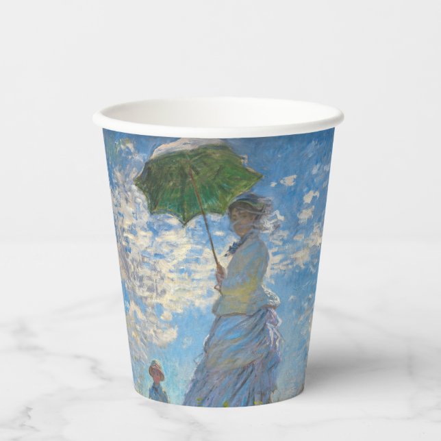 Vasos De Papel Claude Monet - El paseo, mujer con sombrilla (Anverso)