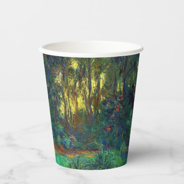 Vasos De Papel Claude Monet - Esquina de un estanque con naves ac (Anverso)