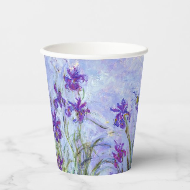 Vasos De Papel Claude Monet - Lilac Irises / Iris Mauves (Anverso)