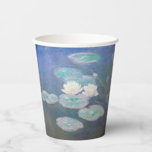 Vasos De Papel Claude Monet - Lilies de agua, efecto nocturno