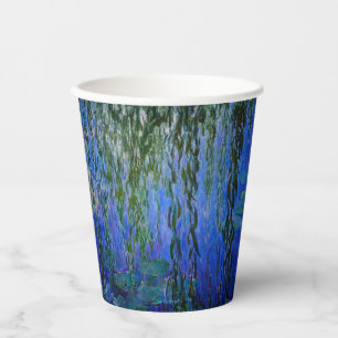 Vasos De Papel Claude Monet - Lilis de agua con sauce lloroso