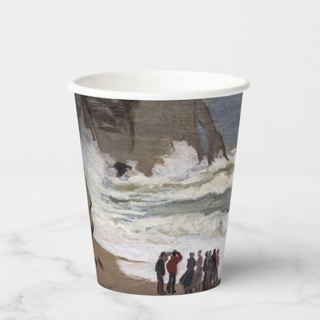 Vasos De Papel Claude Monet - Mar duro en Etretat (Anverso)