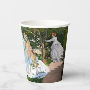 Vasos De Papel Claude Monet - Mujeres en el jardín