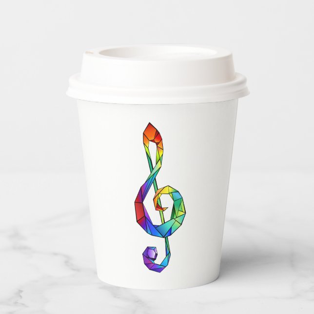 Vasos De Papel Cláusula musical del arcoiris (Reverso )