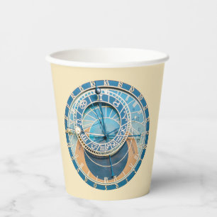 Vasos De Papel Clausura del Reloj Astronómico de Praga, República