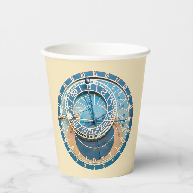 Vasos De Papel Clausura del Reloj Astronómico de Praga, República (Anverso)