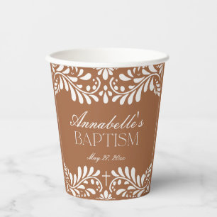 Vasos De Papel Clay Talavera Tile Estilo Español Fiesta Baptismo