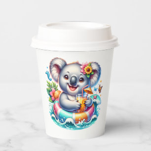 Vasos De Papel Clipart de sublimación de Summer Koala