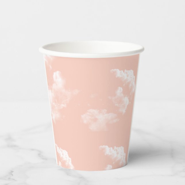 Vasos De Papel Cloud Nueve Sky: Baby Shower Personalizado disponi (Anverso)