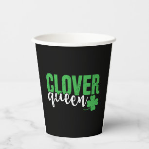 Vasos De Papel Clover Queen St Patricks Day
