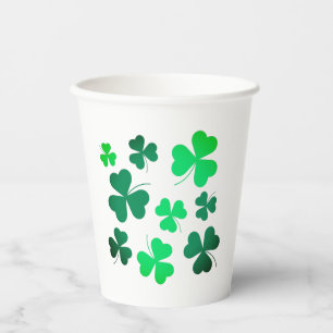 Vasos De Papel Clover Shamrock Irish Green Spring St Patrons Day