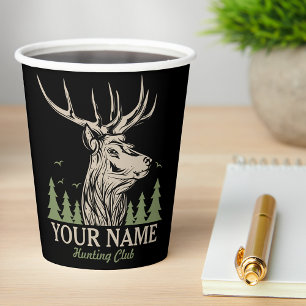 Vasos De Papel Club de Caza Personalizado de Cazadores de Elk Ant
