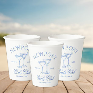Vasos De Papel Club de Chicas Coastal Bachelorette Weekend