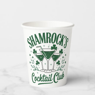 Vasos De Papel Club de cócteles Shamrock