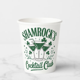 Vasos De Papel Club de cócteles Shamrock