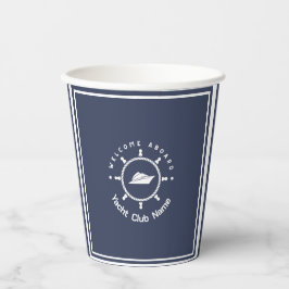 Vasos De Papel Club náutico de la Marina Azul